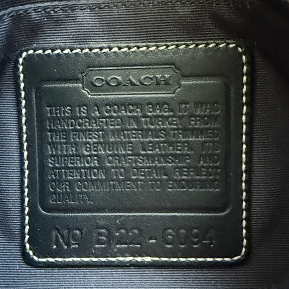 Vintage Y2K Coach signature demi pouch 6094  black with nickel - Picture 10 of 13